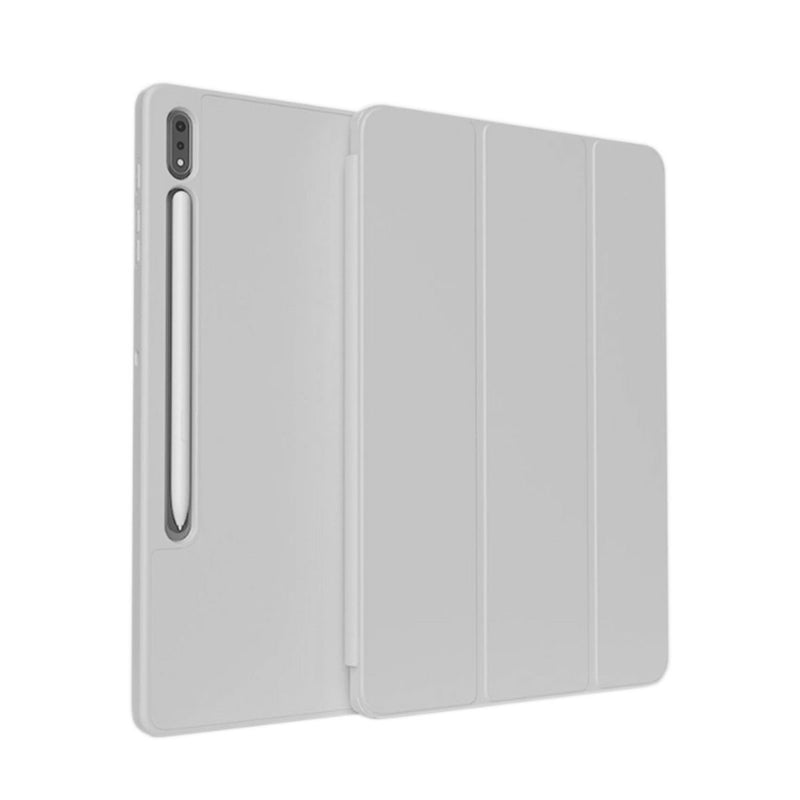 Load image into Gallery viewer, [With Pen Slot] Samsung Galaxy Tab S9 Plus &amp; S9 FE Plus (2023) 12.4&quot; - Solid Color Multi-angle TPU Flip Cover Case

