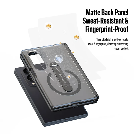 Samsung Galaxy Z Fold 8 (SM-F971) Minimalist Business Magnetic Stand Matte Case