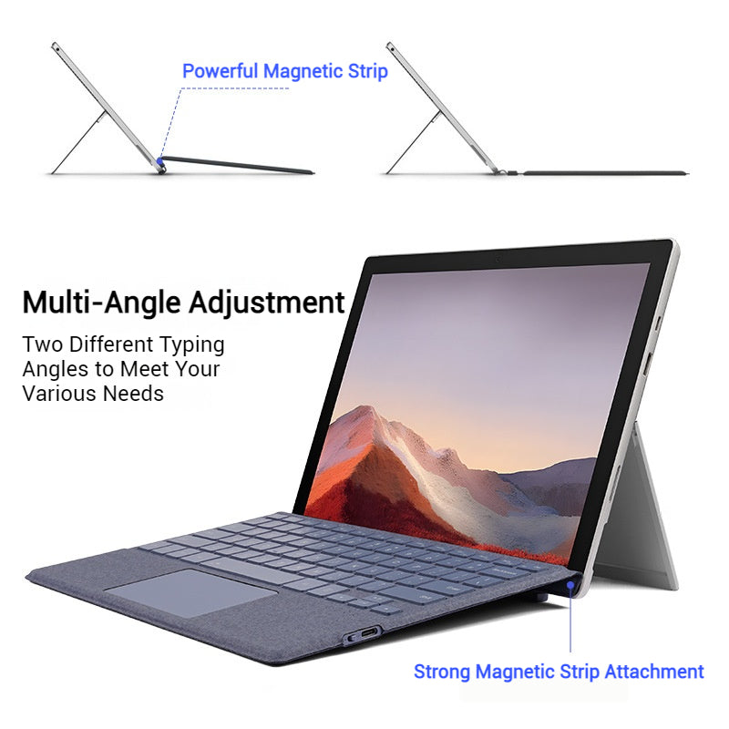 Load image into Gallery viewer, [With RGB Backlit] Microsoft Surface Go 1/2/3/4 - Compatible Ultra-Thin Wireless Bluetooth Magnetic Touchpad Keyboard
