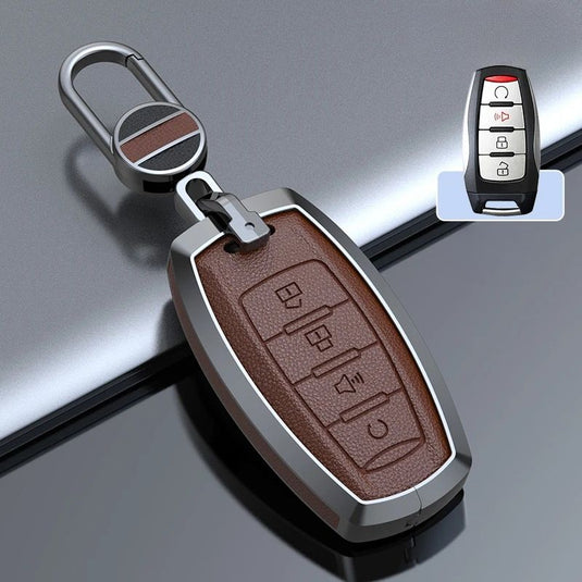 Great Wall Zinc Alloy Leather Car Key Fob Case Cover For GWM Cannon (Pao) Passenger, Commercial