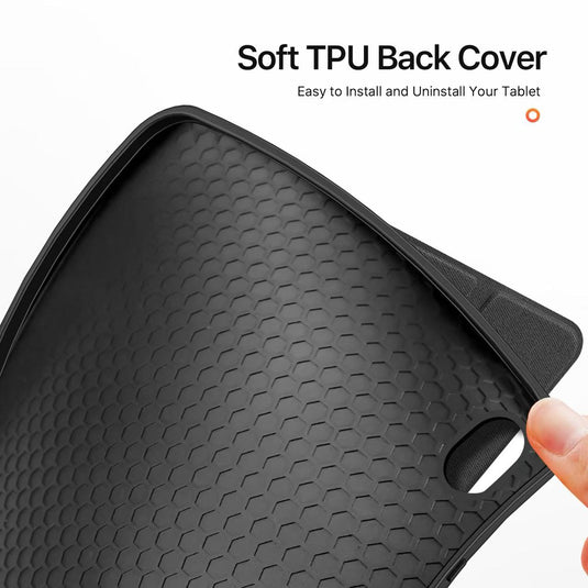 [With Pen Slot] Samsung Galaxy Tab S12 Plus (2026) 12.4" Premium PU Fabric Texture Shockproof Case