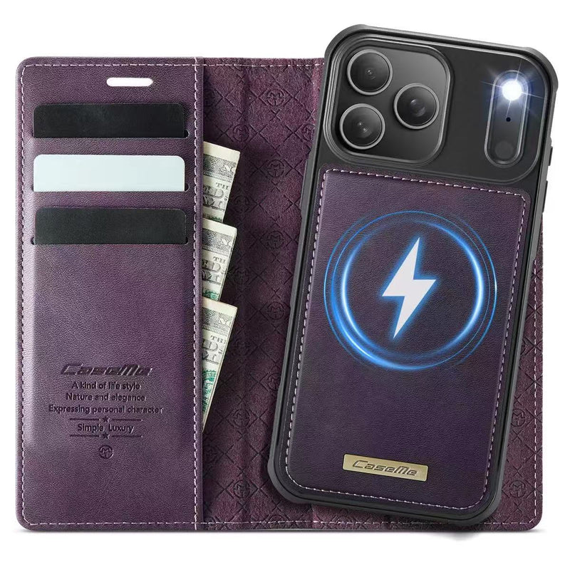 Load image into Gallery viewer, [2 in 1 Magnetic Detachable][With Card Slot] Apple iPhone 17 Pro / iPhone 18 Pro - Multi Functional Flip Leather Wallet Series Case
