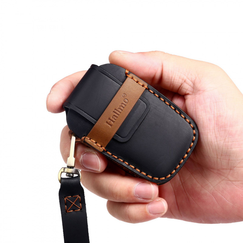 Load image into Gallery viewer, Toyota Handcrafted Genuine Leather Car Key Fob Protective Case Cover For Highlander, RAV4, Camry, Sienna, Tacoma, 4Runner, Tundra, Sequoia, Land Cruiser
