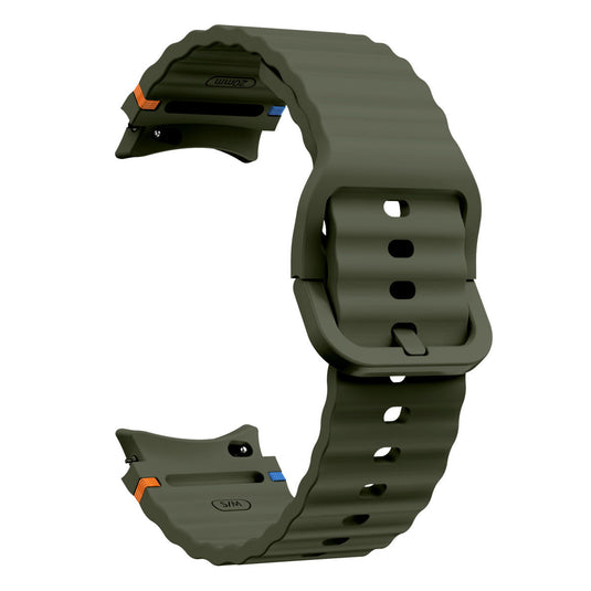 Samsung Galaxy Watch FE - Wavy Pattern Colored Silicone Breathable Watch Band - i-Station Mobile Phone & Electronic Device Repair and Accessories