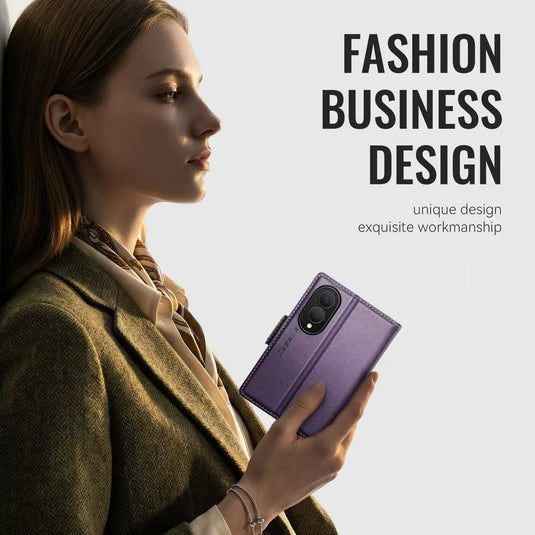 [With Card Slot] Samsung Galaxy Z Fold8 / Ultra - Premium Leather Shockproof Wallet Series Case