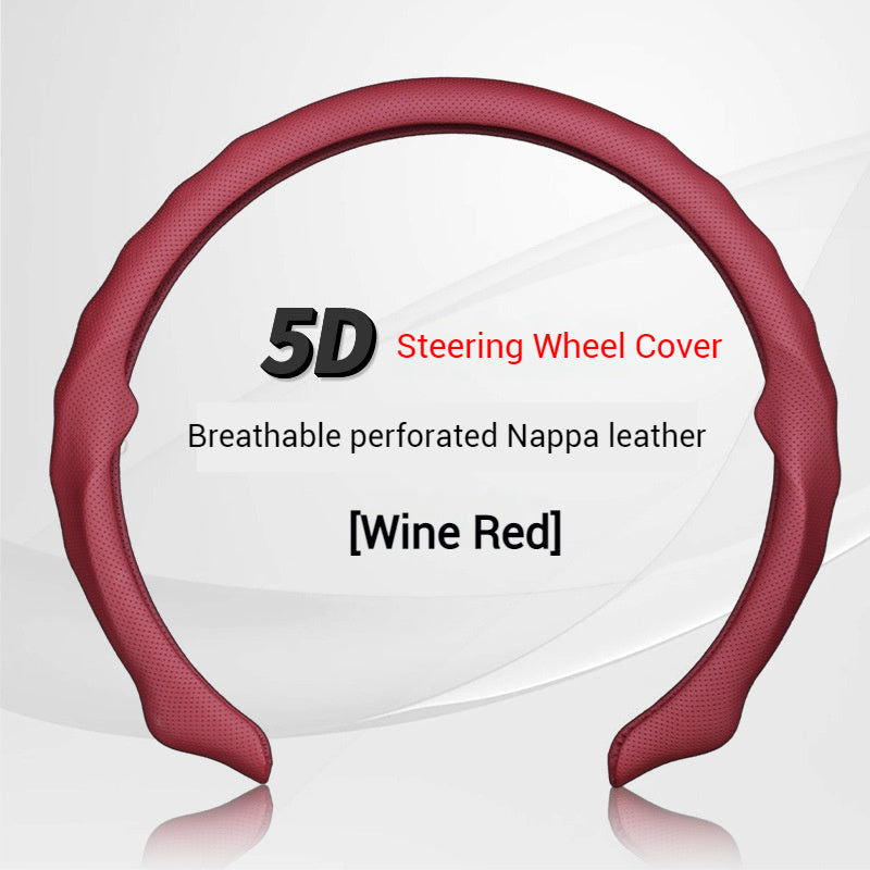 Load image into Gallery viewer, [38 CM] Universal 5D Car Steering Wheel Covers for All Seasons, Sporty Non-Slip Napa Leather with Perforated Breathable Design - i-Station Mobile Phone &amp; Electronic Device Repair and Accessories
