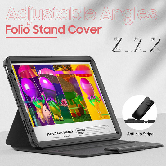 [With Card Slot] Apple iPad Pro 11-inch 1st/2nd/3rd/4th Gen (2018/2020/2021/2022) Smart Flip Silicone Protective Case