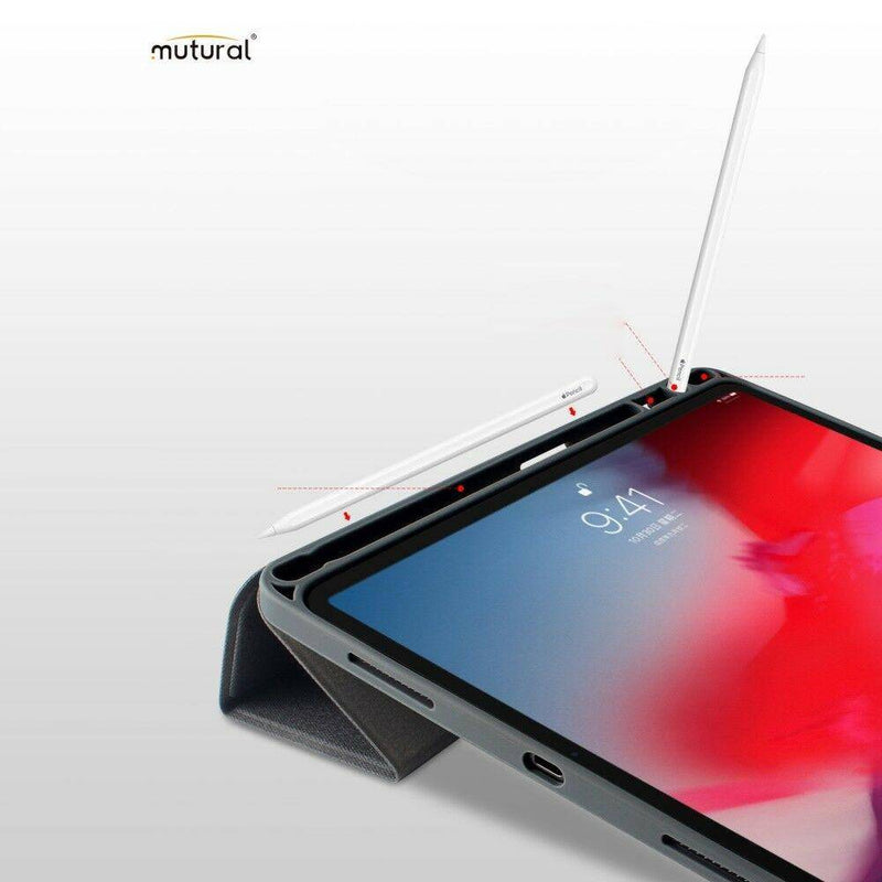 Load image into Gallery viewer, Apple iPad Mutural Smart Stand PU Leather Business Style Case - Polar Tech Australia
