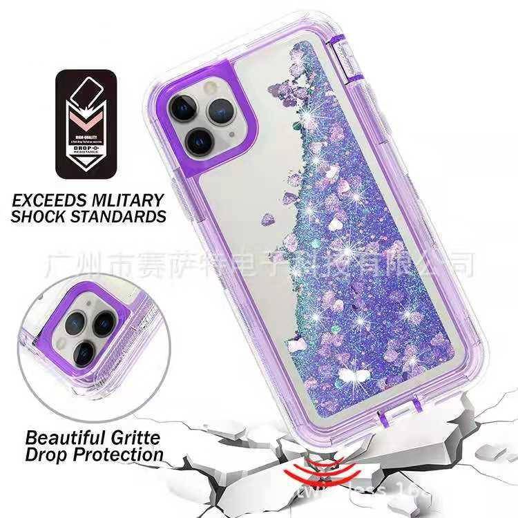 Load image into Gallery viewer, Apple iPhone 12/Mini/Pro/Max Glitter Clear Transparent Liquid Sand Watering Case - Polar Tech Australia
