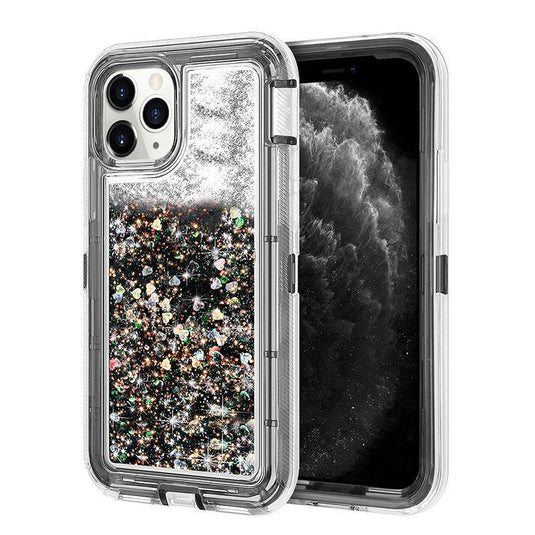 Apple iPhone 13/Mini/Pro/Max Glitter Clear Transparent Liquid Sand Watering Case - Polar Tech Australia