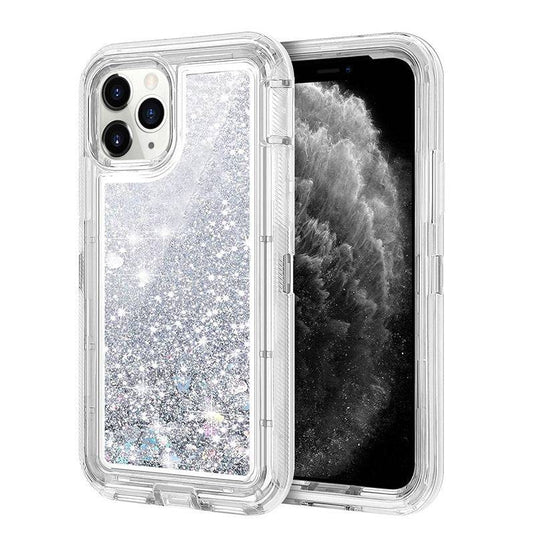 Apple iPhone 13/Mini/Pro/Max Glitter Clear Transparent Liquid Sand Watering Case - Polar Tech Australia