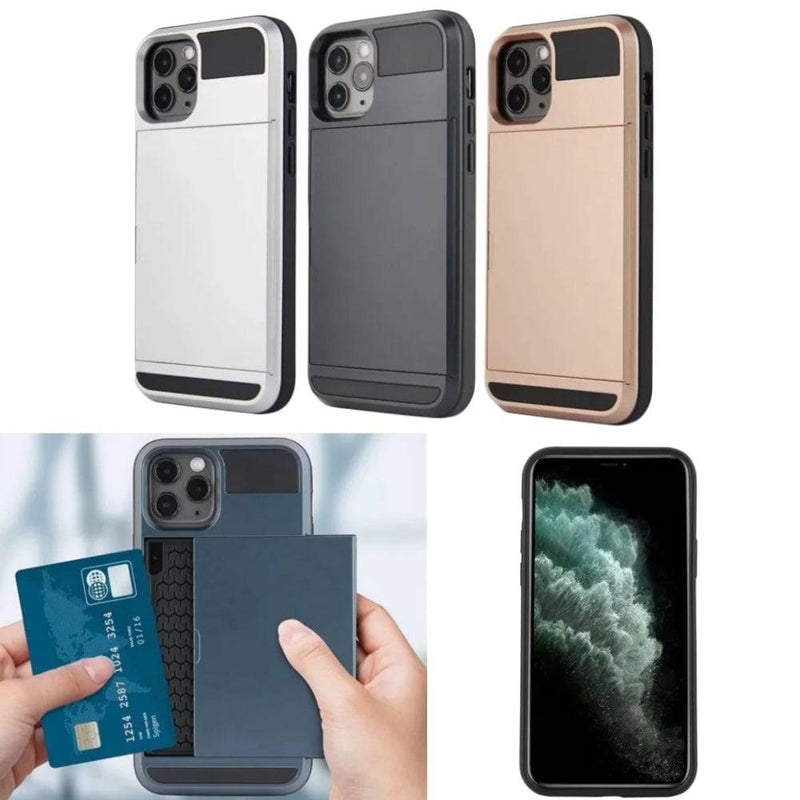 Load image into Gallery viewer, Apple iPhone X/XS/XR/Max Slide Card Holder ShockProof Armor Case - Polar Tech Australia
