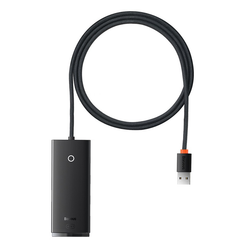 Load image into Gallery viewer, Baseus Lite Series 4-Port USB-A HUB Adapter (USB-A to USB 3.0*4 ) 1m - Black
