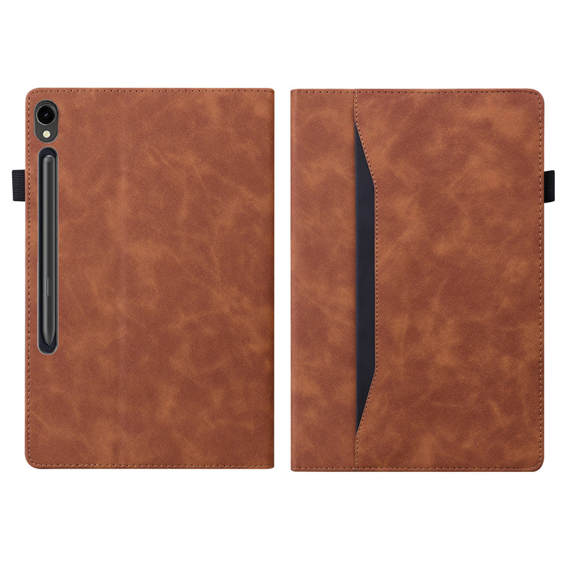 Load image into Gallery viewer, [With Pen Slot] Samsung Galaxy Tab S10 FE Plus (2025) 13.1&quot; Matte Color-Block Samsung Tablet Leather Case
