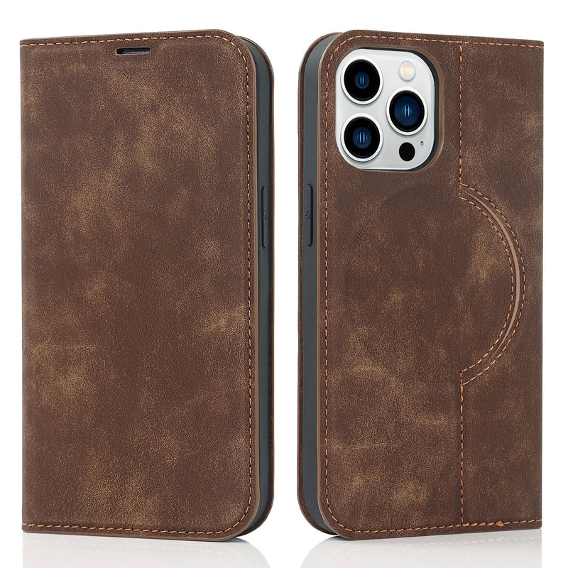 Load image into Gallery viewer, [With Card Slot][Magsafe Compatible] Apple iPhone 11 /Pro/Pro Max Flip Full-cover Protective Genuine Leather Series Case
