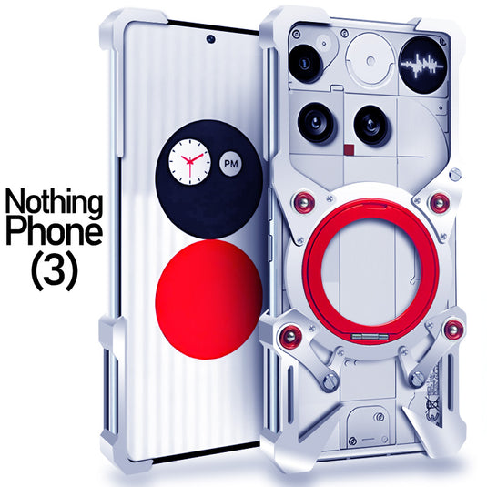 [With 360° Rotating Stand] Nothing Phone (3) - Aluminum Alloy Metal Frame Shockproof Case - i-Station Mobile Phone & Electronic Device Repair and Accessories