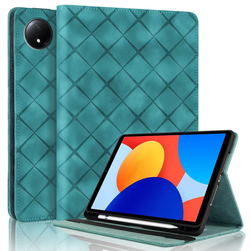 Load image into Gallery viewer, [Built-in Pencil Holder] Xiaomi Redmi Pad SE 8.7’’ (2024) Diamond Pattern Leather Business Case
