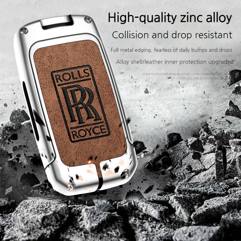 Load image into Gallery viewer, Rolls-Royce Aluminum Alloy Car Key Cover for Cullinan, Phantom, Ghost, Wraith, and Dawn
