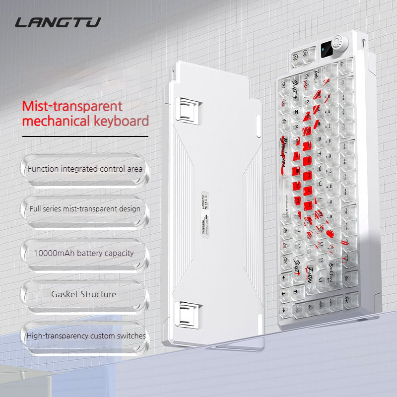 Load image into Gallery viewer, LANGTU T75 Tri-Mode Wireless Frosted Mechanical Gaming Keyboard &amp; Bluetooth/2.4GHz/USB-C
