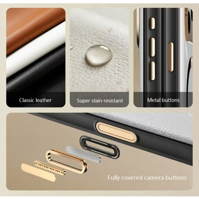 [Magsafe Compatible][Built-in Metal Stand] Apple iPhone 17 Pro/Pro Max TORRAS Premium Leather Full-body Shockproof Case - i-Station Mobile Phone & Electronic Device Repair and Accessories