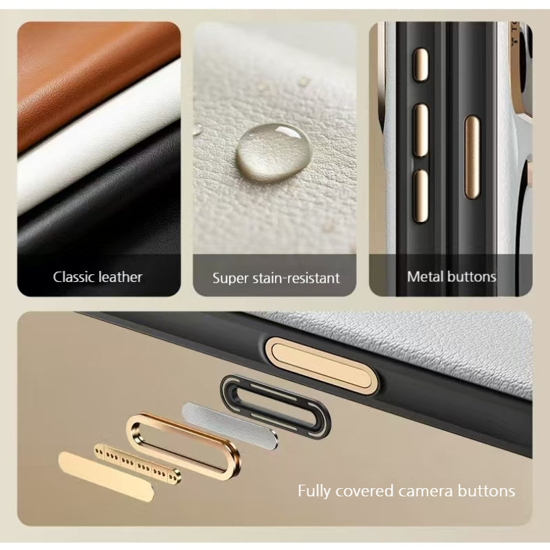 [Magsafe Compatible][Built-in Metal Stand] Apple iPhone 17 Pro/Pro Max TORRAS Premium Leather Full-body Shockproof Case - i-Station Mobile Phone & Electronic Device Repair and Accessories