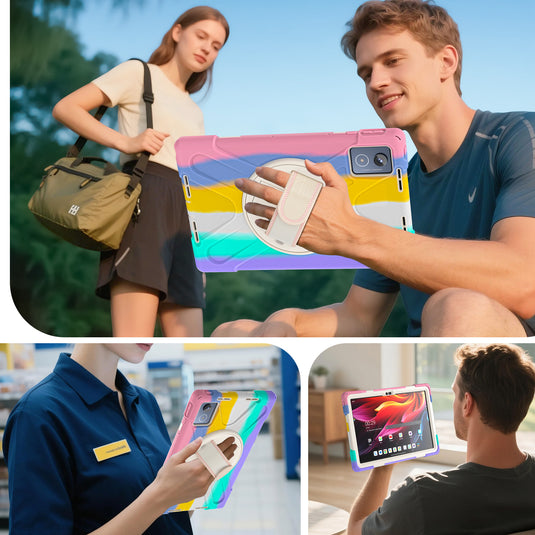 [Built-in Stand] Lenovo Tab K11 Plus 11.45" 2024 (TB352FU/XU) - Kid Shockproof Heavy Duty Series Case With Shoulder Strap