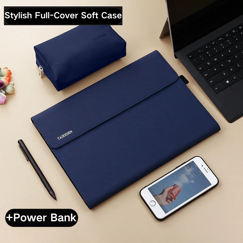 Microsoft Surface Go 1/2/3/4 Laptop Leather Sleeve Case With Power Adapter Pouch - i-Station Mobile Phone & Electronic Device Repair and Accessories