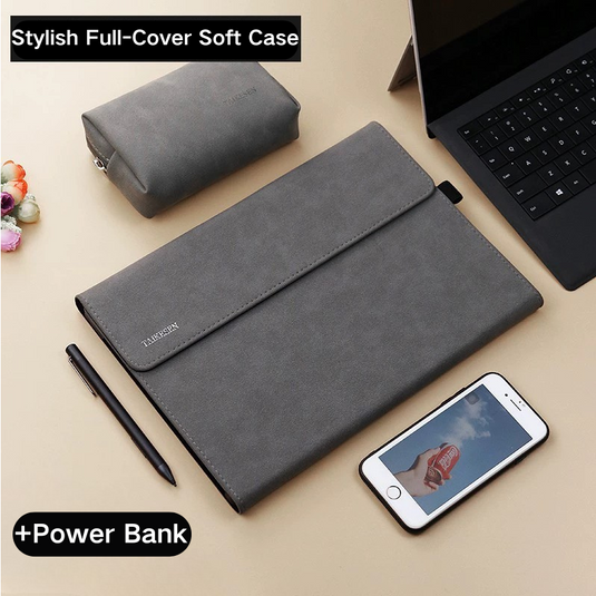 Microsoft Surface Go 1/2/3/4 Laptop Leather Sleeve Case With Power Adapter Pouch - i-Station Mobile Phone & Electronic Device Repair and Accessories