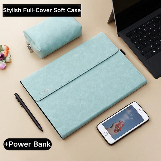 Microsoft Surface Go 1/2/3/4 Laptop Leather Sleeve Case With Power Adapter Pouch - i-Station Mobile Phone & Electronic Device Repair and Accessories