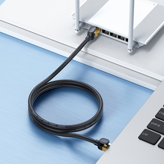 Baseus High Speed Seven Types of RJ45 10 Gigabit Network Cable 1M - Black - i-Station Mobile Phone & Electronic Device Repair and Accessories