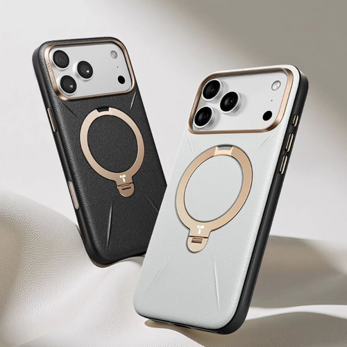 [Magsafe Compatible][Built-in Metal Stand] Apple iPhone 17 Pro/Pro Max TORRAS Premium Leather Full-body Shockproof Case