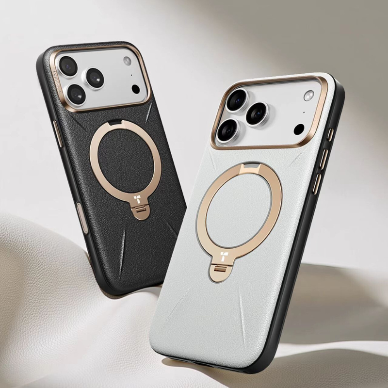 Load image into Gallery viewer, [Magsafe Compatible][Built-in Metal Stand] Apple iPhone 17 Pro/Pro Max TORRAS Premium Leather Full-body Shockproof Case
