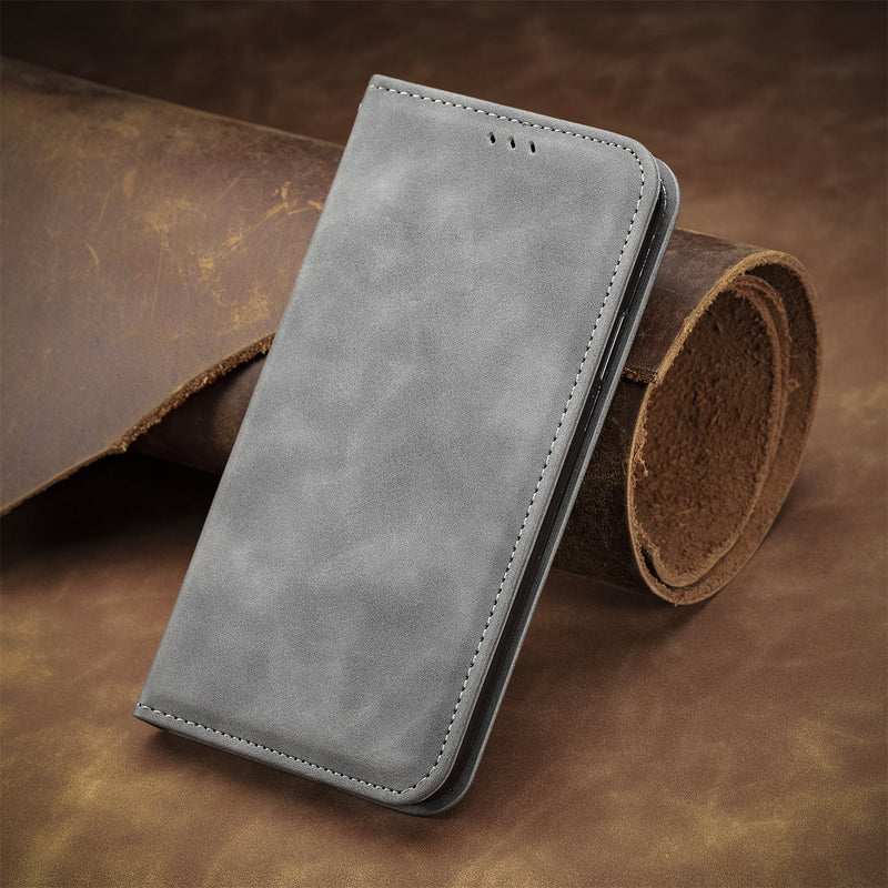 Load image into Gallery viewer, [With Card Slot] Apple iPhone 11/Pro/Pro Max Minimalist Flip Full-cover Protective Genuine Leather Series Case
