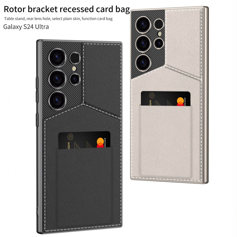 Load image into Gallery viewer, [With Card Slot] Samsung Galaxy S24 Ultra(SM-S928) - PU Leather Magnetic Adsorption Wireless Charging Cover - i-Station Mobile Phone &amp; Electronic Device Repair and Accessories
