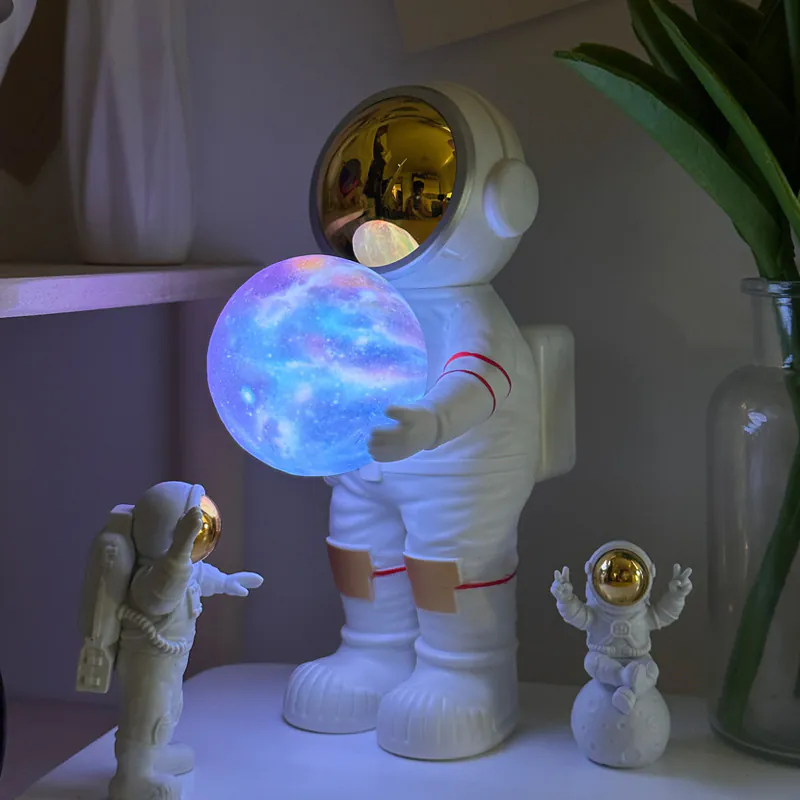 Load image into Gallery viewer, Desktop Astronaut Dreamy Moon &amp; Starry Sky Portable Bluetooth Speaker
