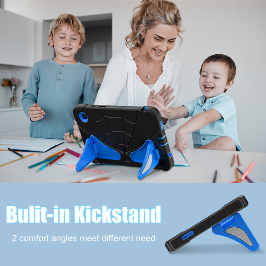 [Built-in Stand] Samsung Galaxy Tab A9 8.7“ (2023) Spiderman Cartoon Kids Full-cover Silicone Shockproof Case