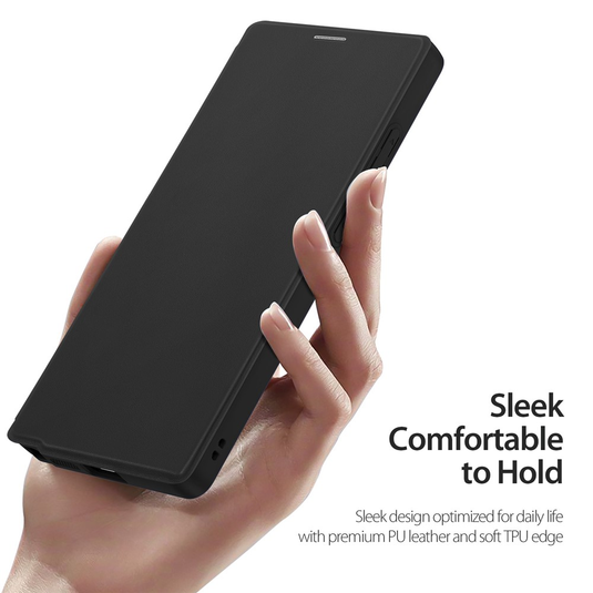 [With Card Slot][Magsafe Compatible] Samsung Galaxy S26/Plus/Ultra - Magnetic Rotating Kickstand Transparent Shockproof Flip PU Leather Wallet Series Case