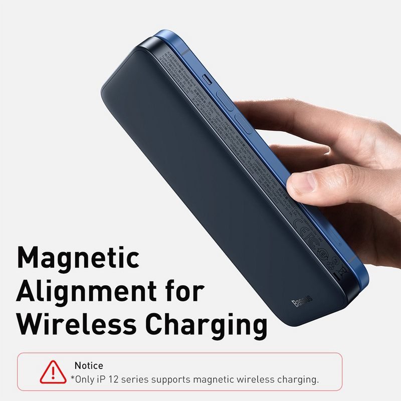 Load image into Gallery viewer, Baseus Magnetic Wireless Quick Charging Power Bank 10000mAh 20W (2022 Overseas Edition) PPCX010201 - Blue
