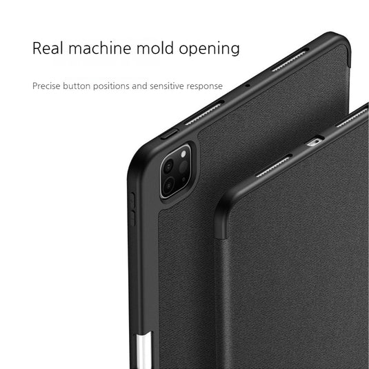 [With Pen Slot] Apple iPad 7/8/9 10.2'' 7/8/9th Gen (2019/2020/2021) Premium PU Fabric Texture Shockproof Case