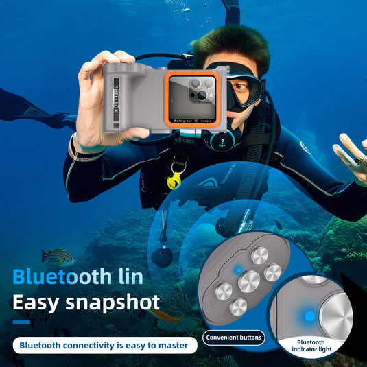 [Up to 6.9"][Upgraded Version] Redpepper Universal 15m Depth (3rd Gen) Pro Diving Waterproof Phone Case With Bluetooth