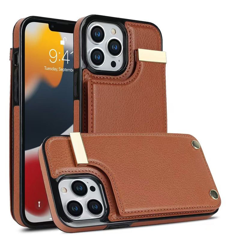 Load image into Gallery viewer, [With Card Slot] Apple iPhone 14/Plus/Pro/Pro Max Leather Minimalist Shockproof Wallet Series Case
