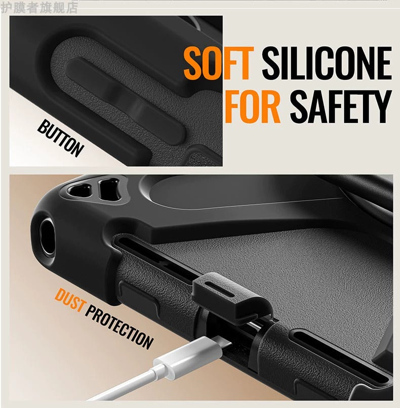 Load image into Gallery viewer, [With Shoulder Strap] Lenovo Idea Tab 11” 2025 (TB336FU/TB336ZU) - 360 Degree Rotation Heavy Duty EVA Kid Friendly Ring Holder Stand Case
