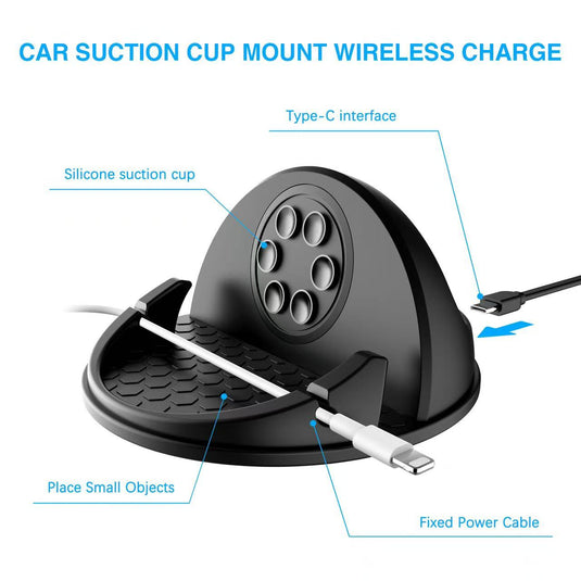15W Fast Wireless Car Charger Mount – Suction Cup Phone Holder - i-Station Mobile Phone & Electronic Device Repair and Accessories