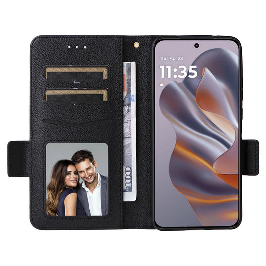 [Built-in Card Slot] Motorola Moto Edge 50 Neo Leather Flip Shockproof Essentials Series Case