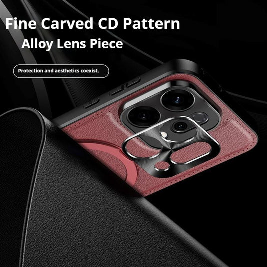 [Built-in Stand] Oppo Reno12 & Pro Full-Cover Metal Magnetic Stand PU Leather Phone Case