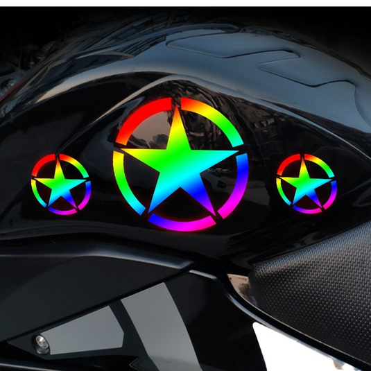 Personalized Universal Car Sticker – Adhesive Five-Pointed Star Reflective Decal for Scratch Protection (Pack of 3) - i-Station Mobile Phone & Electronic Device Repair and Accessories