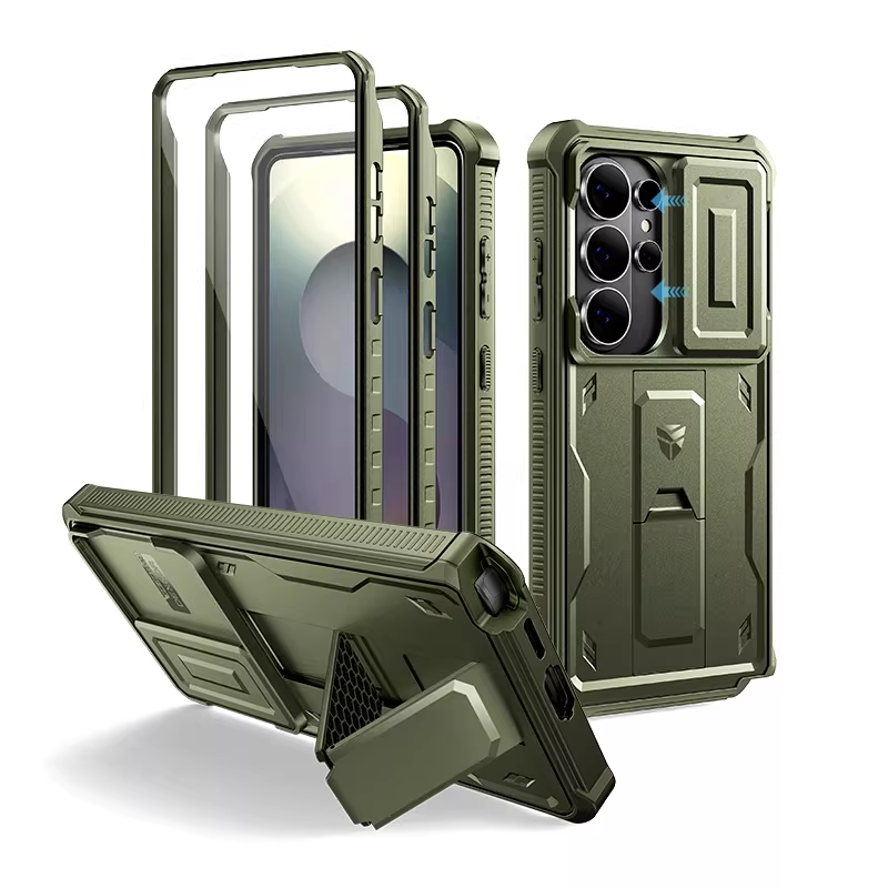 Load image into Gallery viewer, [With Slide Camera Cover][Built-in Stand] Samsung Galaxy S26/Plus/Ultra - Dexnor Military Grade Heavy-Duty Shockproof Rugged Case
