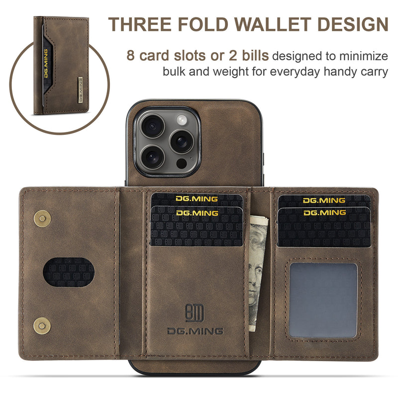 Load image into Gallery viewer, [With Card Slot] Apple iPhone 15/Pro/Pro Max/Plus Leather 2-in-1 Magnetic Wallet Series Case
