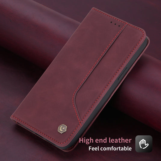 [With Card Slot] Apple iPhone 13/Pro/Mini/Pro Max PU Matte Flip Genuine Leather Series Case