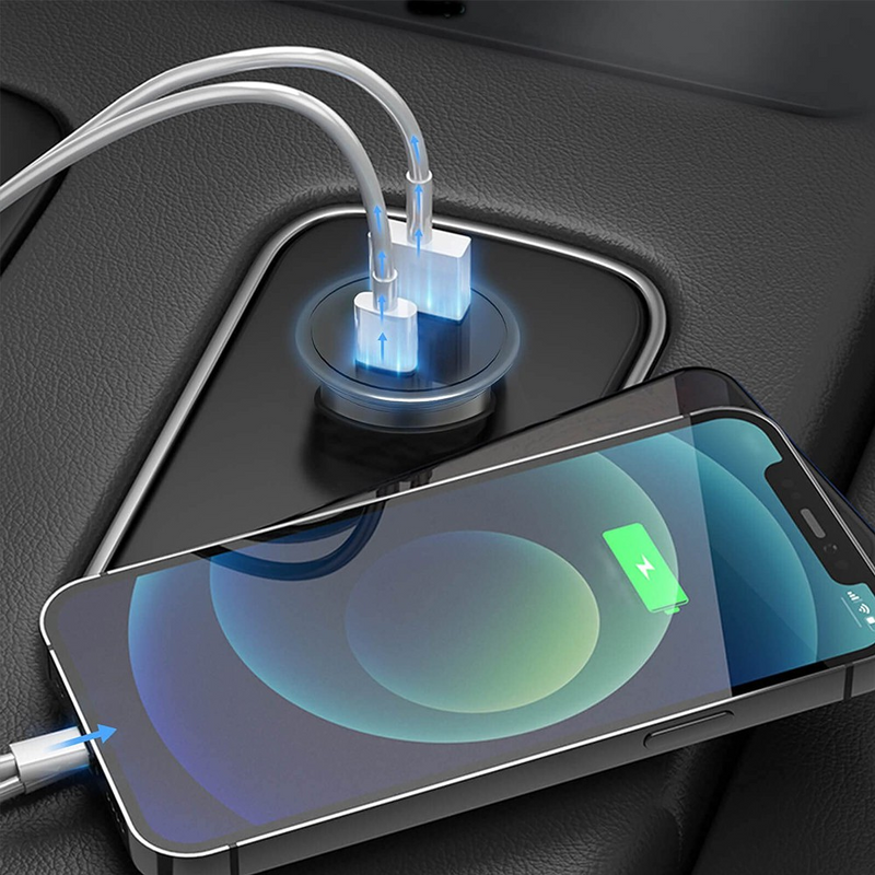 Load image into Gallery viewer, iQuick CQ2 38W Fast Car Charging USB-A &amp; USB-C Ports
